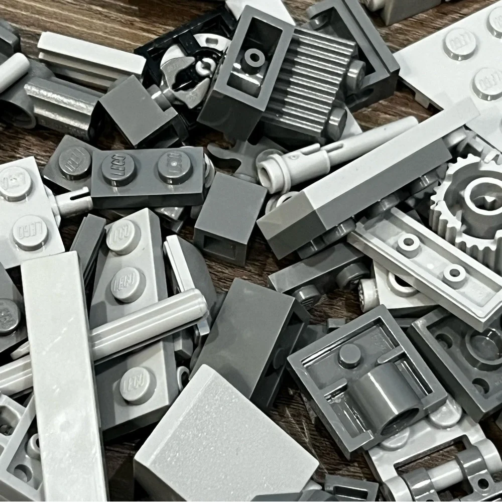 Lot Of Random Gray Lego Pieces From Various Sets 8.3 Ounces
